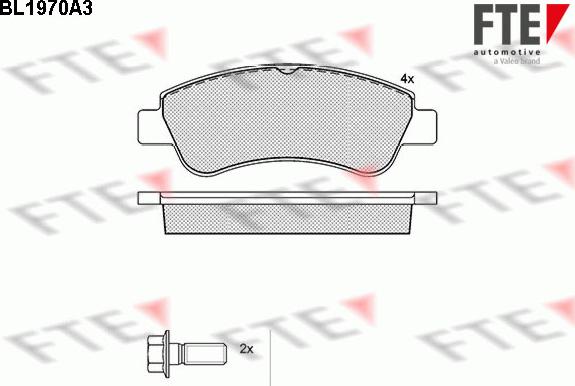 FTE 9010554 - Kit de plaquettes de frein, frein à disque cwaw.fr