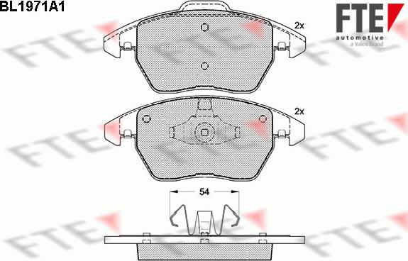 FTE 9010556 - Kit de plaquettes de frein, frein à disque cwaw.fr