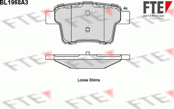 FTE 9010551 - Kit de plaquettes de frein, frein à disque cwaw.fr