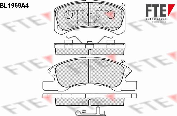 FTE 9010553 - Kit de plaquettes de frein, frein à disque cwaw.fr