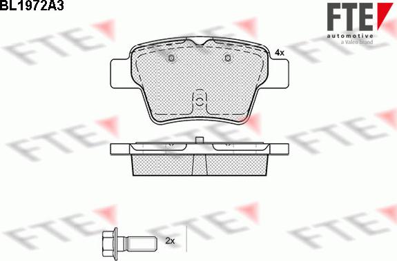 FTE 9010557 - Kit de plaquettes de frein, frein à disque cwaw.fr