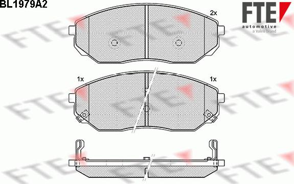 FTE 9010569 - Kit de plaquettes de frein, frein à disque cwaw.fr