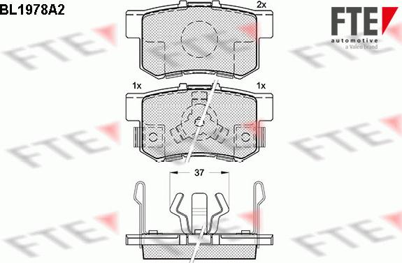 FTE BL1978A2 - Kit de plaquettes de frein, frein à disque cwaw.fr