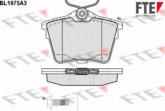 FTE BL1975A3 - Kit de plaquettes de frein, frein à disque cwaw.fr