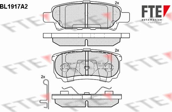 FTE 9010506 - Kit de plaquettes de frein, frein à disque cwaw.fr