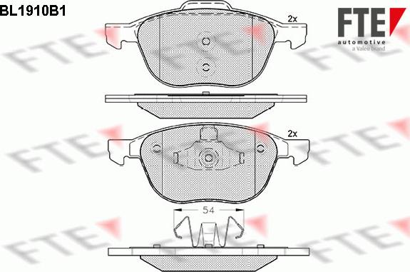 FTE BL1910B1 - Kit de plaquettes de frein, frein à disque cwaw.fr