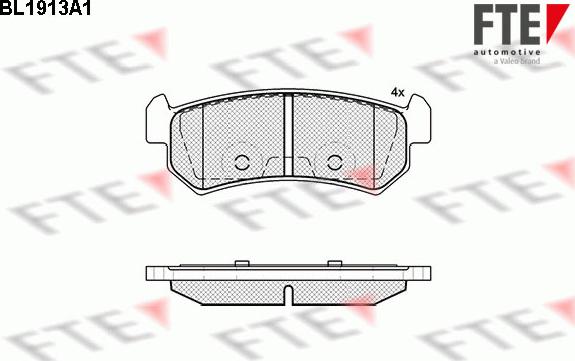 FTE 9010503 - Kit de plaquettes de frein, frein à disque cwaw.fr