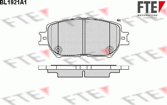 FTE 9010507 - Kit de plaquettes de frein, frein à disque cwaw.fr