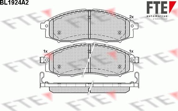 FTE 9010510 - Kit de plaquettes de frein, frein à disque cwaw.fr