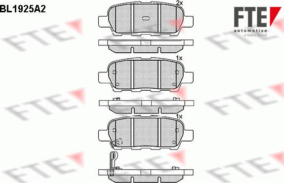 FTE 9010511 - Kit de plaquettes de frein, frein à disque cwaw.fr