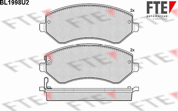 FTE 9010584 - Kit de plaquettes de frein, frein à disque cwaw.fr