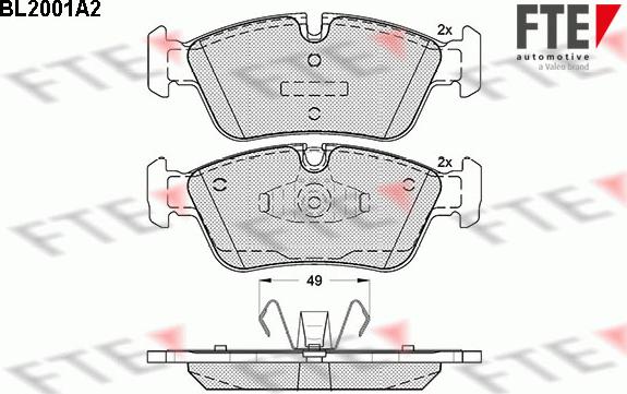 FTE 9010587 - Kit de plaquettes de frein, frein à disque cwaw.fr