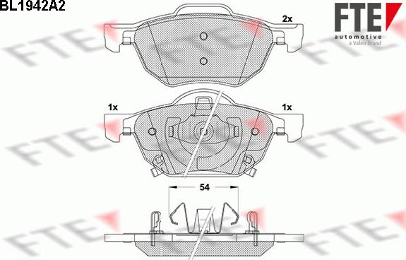 FTE 9010534 - Kit de plaquettes de frein, frein à disque cwaw.fr