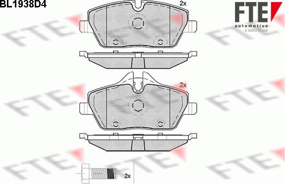 FTE 9010531 - Kit de plaquettes de frein, frein à disque cwaw.fr