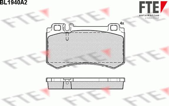 FTE 9010533 - Kit de plaquettes de frein, frein à disque cwaw.fr