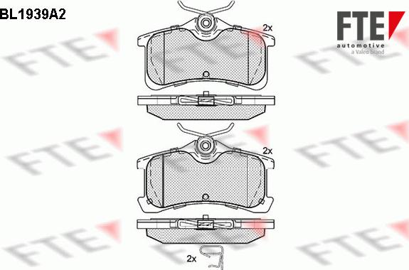 FTE 9010532 - Kit de plaquettes de frein, frein à disque cwaw.fr