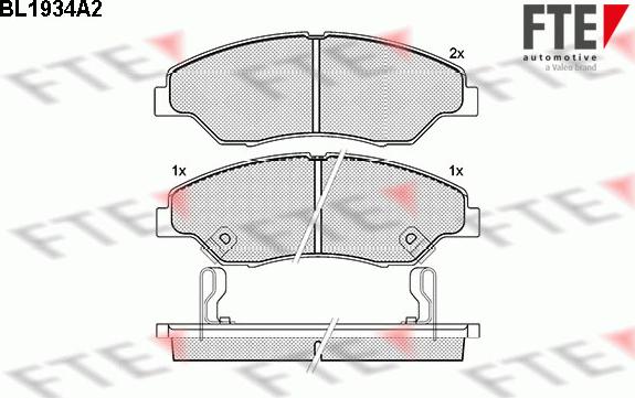 FTE BL1934A2 - Kit de plaquettes de frein, frein à disque cwaw.fr