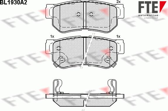 FTE BL1930A2 - Kit de plaquettes de frein, frein à disque cwaw.fr