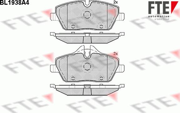 FTE 9010528 - Kit de plaquettes de frein, frein à disque cwaw.fr