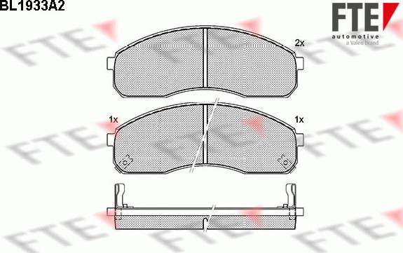 FTE 9010523 - Kit de plaquettes de frein, frein à disque cwaw.fr