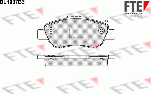 FTE 9010527 - Kit de plaquettes de frein, frein à disque cwaw.fr