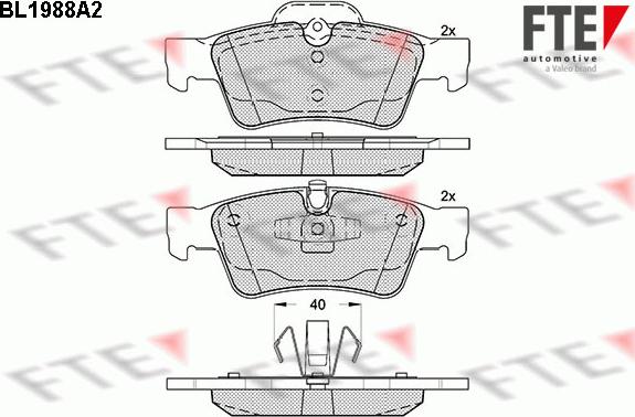 FTE 9010578 - Kit de plaquettes de frein, frein à disque cwaw.fr