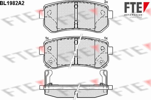 FTE 9010572 - Kit de plaquettes de frein, frein à disque cwaw.fr