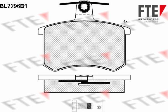 FTE BL2296B1 - Kit de plaquettes de frein, frein à disque cwaw.fr