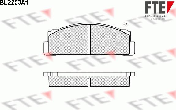 FTE BL2253A1 - Kit de plaquettes de frein, frein à disque cwaw.fr