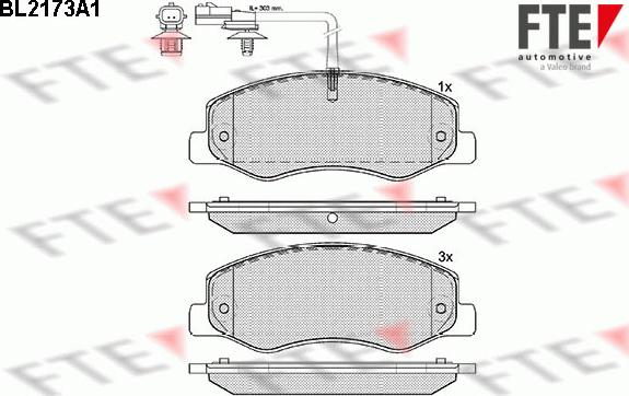 FTE 9010691 - Kit de plaquettes de frein, frein à disque cwaw.fr