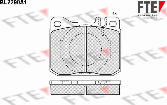 FTE 9010698 - Kit de plaquettes de frein, frein à disque cwaw.fr