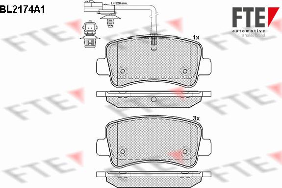 FTE BL2174A1 - Kit de plaquettes de frein, frein à disque cwaw.fr