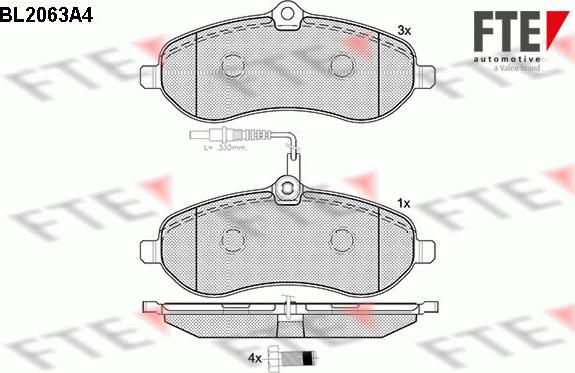 FTE 9010646 - Kit de plaquettes de frein, frein à disque cwaw.fr