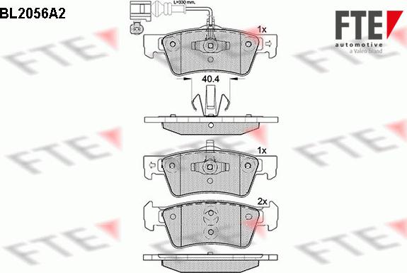 FTE 9010640 - Kit de plaquettes de frein, frein à disque cwaw.fr