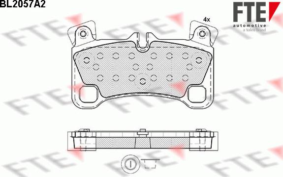 FTE BL2057A2 - Kit de plaquettes de frein, frein à disque cwaw.fr