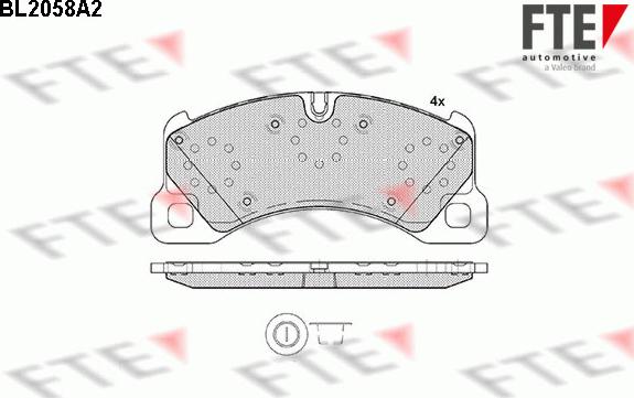 FTE BL2058A2 - Kit de plaquettes de frein, frein à disque cwaw.fr