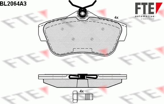 FTE 9010647 - Kit de plaquettes de frein, frein à disque cwaw.fr