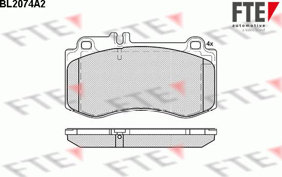 FTE 9010658 - Kit de plaquettes de frein, frein à disque cwaw.fr