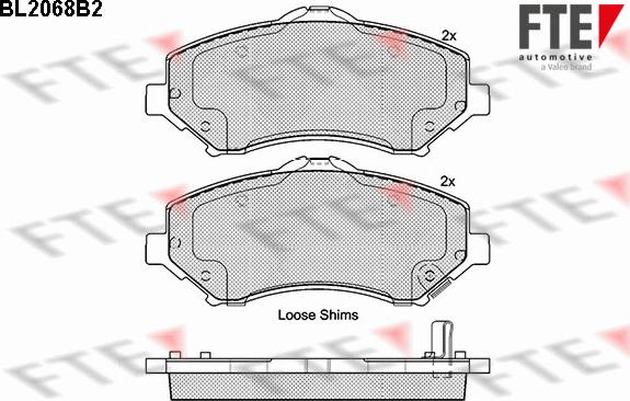 FTE BL2068B2 - Kit de plaquettes de frein, frein à disque cwaw.fr