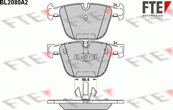 FTE 9010664 - Kit de plaquettes de frein, frein à disque cwaw.fr