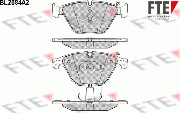 FTE 9010668 - Kit de plaquettes de frein, frein à disque cwaw.fr