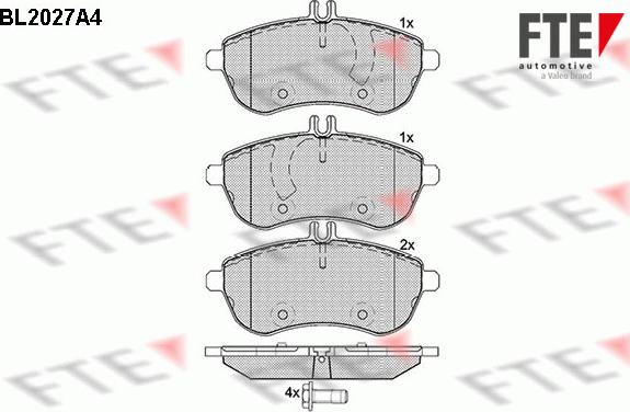 FTE 9010615 - Kit de plaquettes de frein, frein à disque cwaw.fr