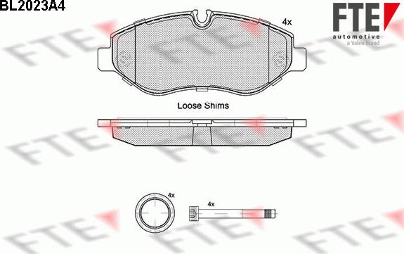 FTE 9010610 - Kit de plaquettes de frein, frein à disque cwaw.fr