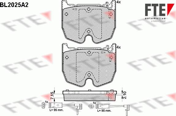 FTE 9010613 - Kit de plaquettes de frein, frein à disque cwaw.fr