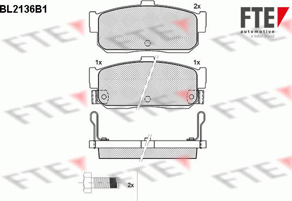 FTE 9010684 - Kit de plaquettes de frein, frein à disque cwaw.fr