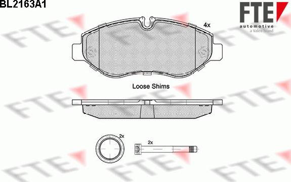 FTE 9010686 - Kit de plaquettes de frein, frein à disque cwaw.fr