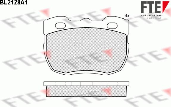 FTE BL2128A1 - Kit de plaquettes de frein, frein à disque cwaw.fr