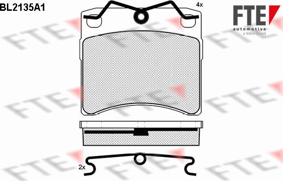 FTE BL2135A1 - Kit de plaquettes de frein, frein à disque cwaw.fr