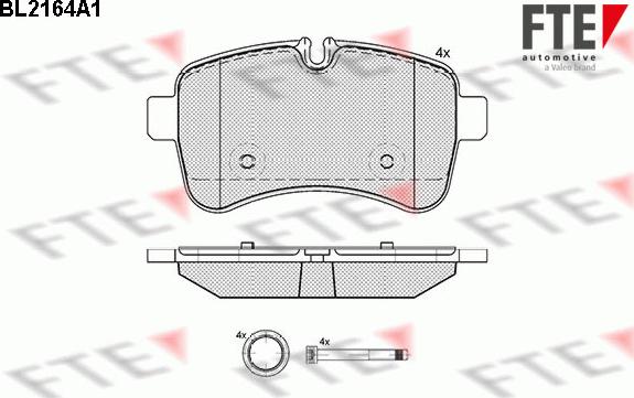 FTE 9010687 - Kit de plaquettes de frein, frein à disque cwaw.fr