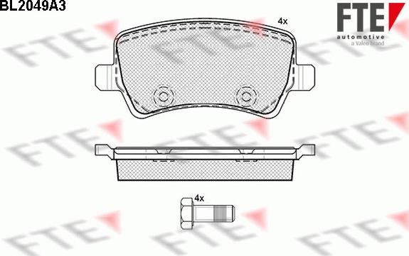 FTE 9010635 - Kit de plaquettes de frein, frein à disque cwaw.fr